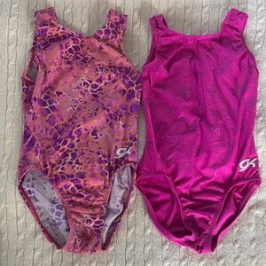 Lot of 2: Stylish Kids One Piece Leotards - Pink and Purple